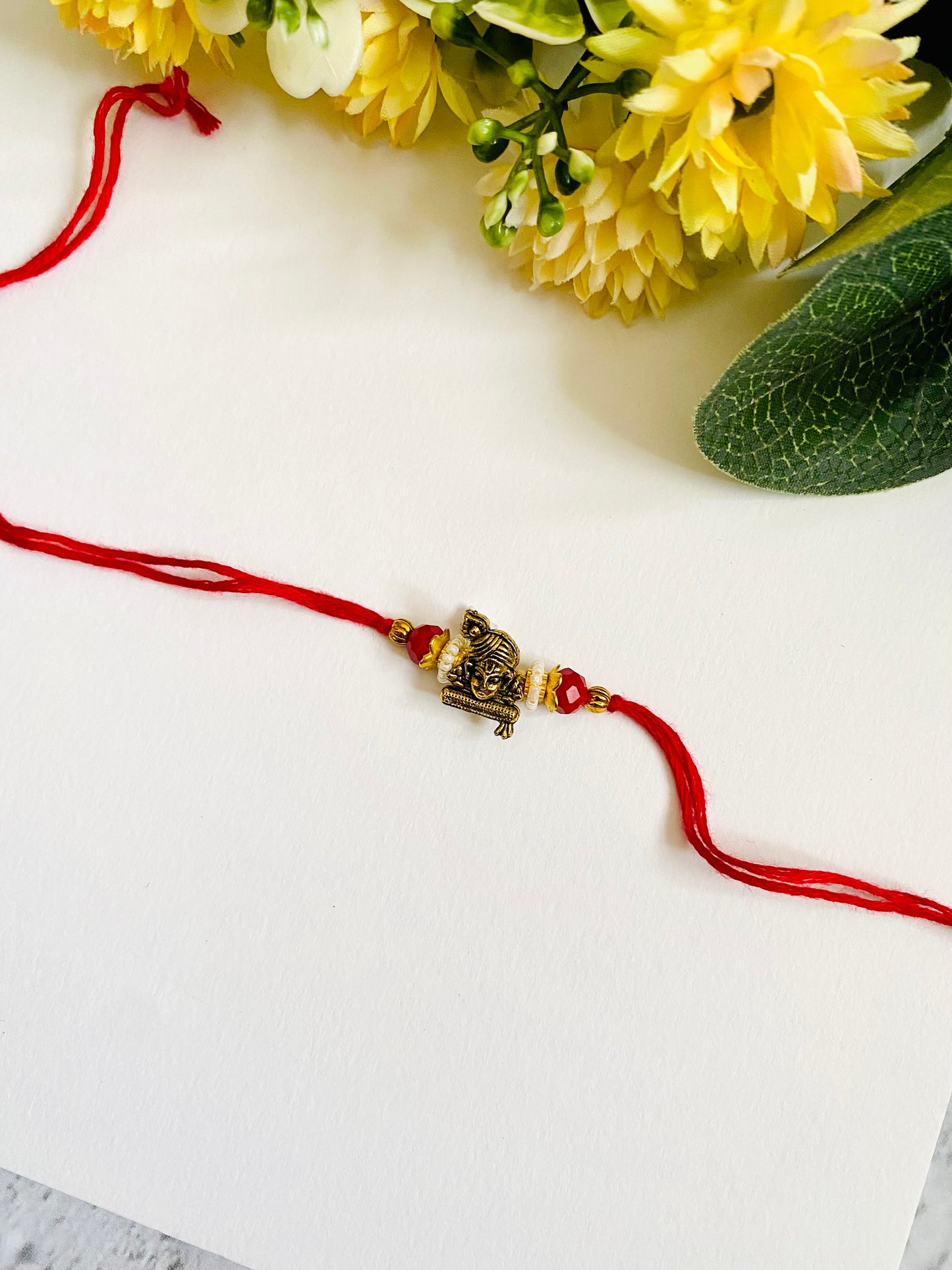 Flute krishna bead bhai rakhi