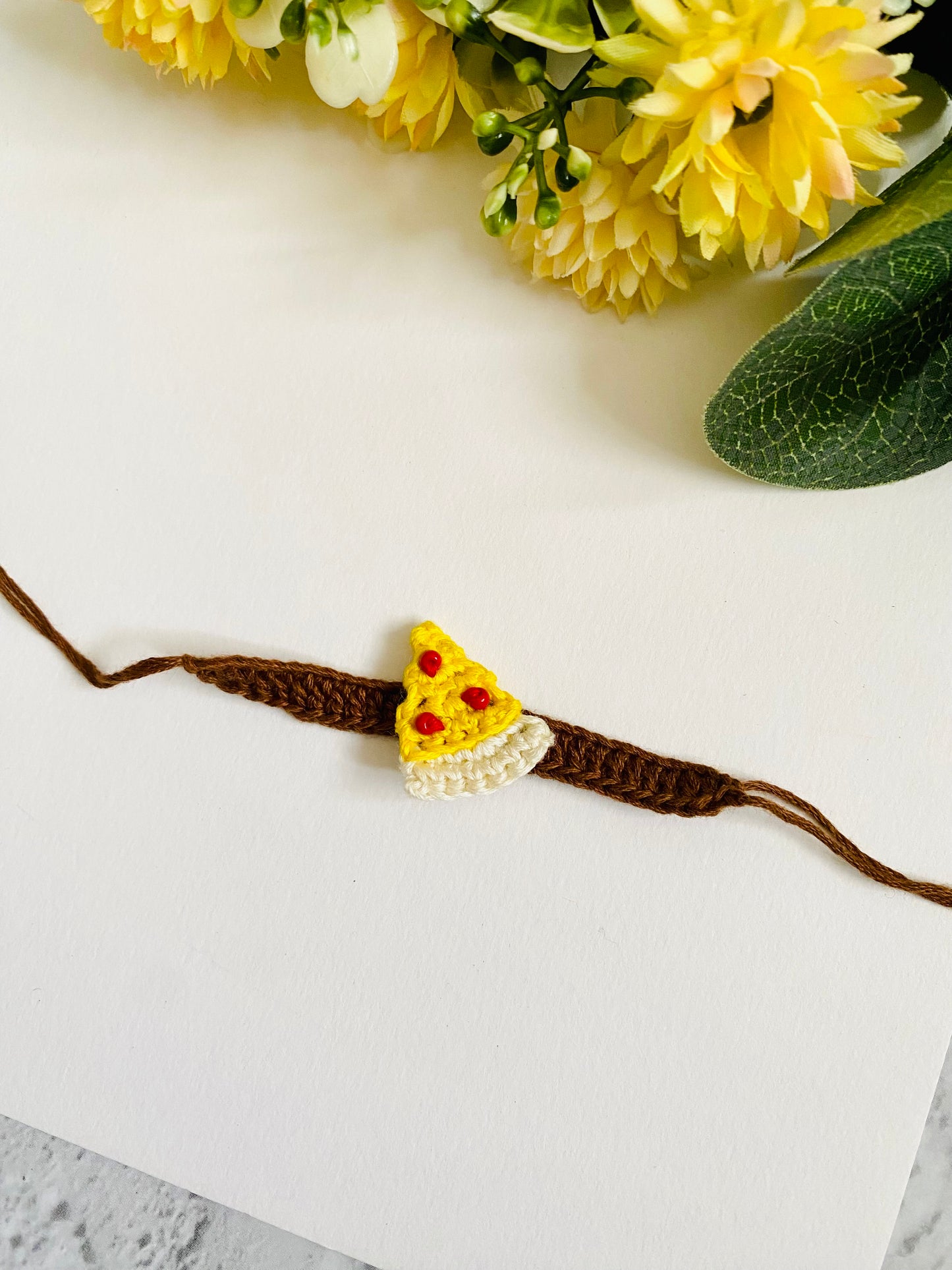 Pizza Crochet Kids Rakhi