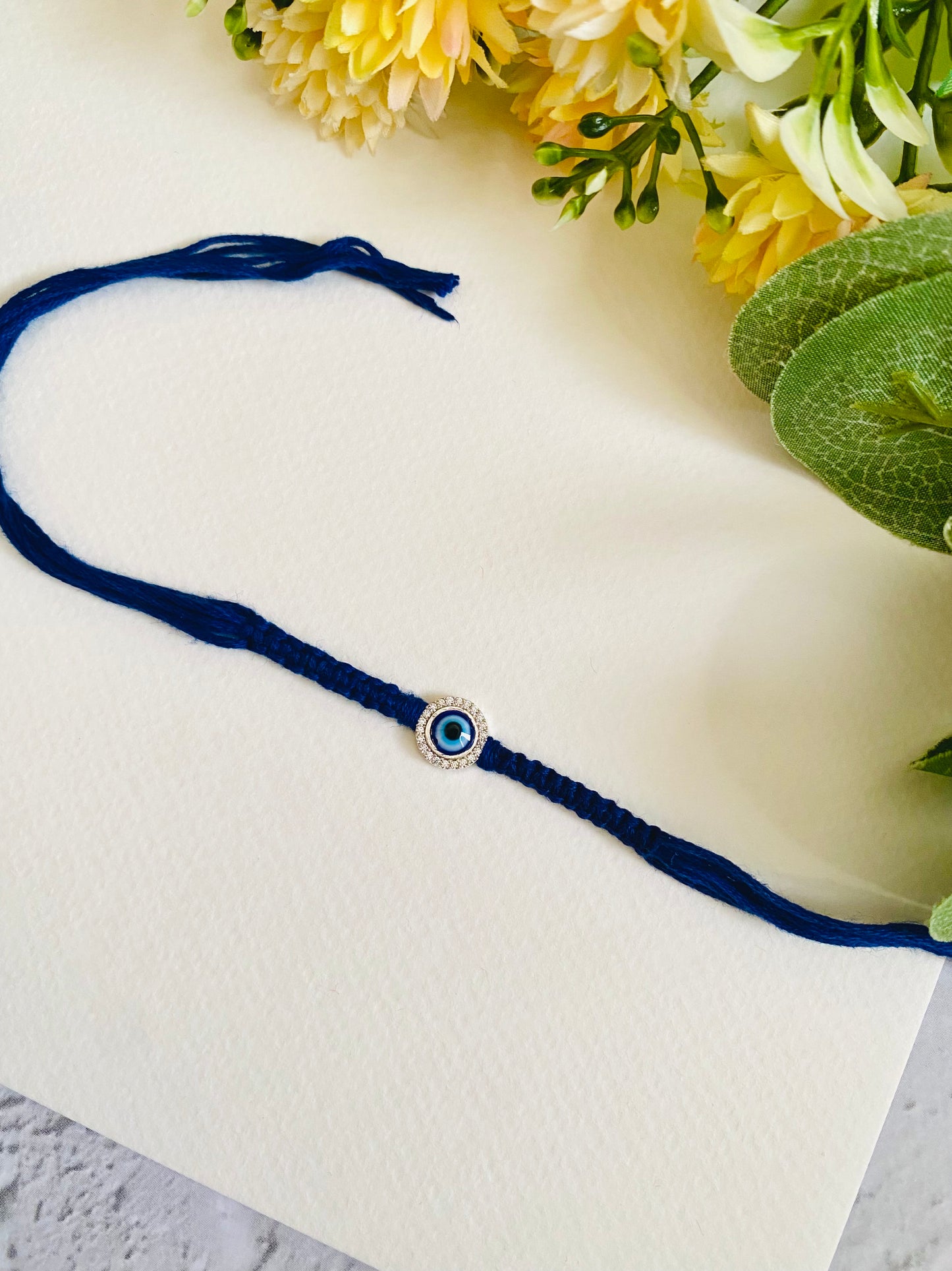 Evil Eye Silver Bhai Rakhi