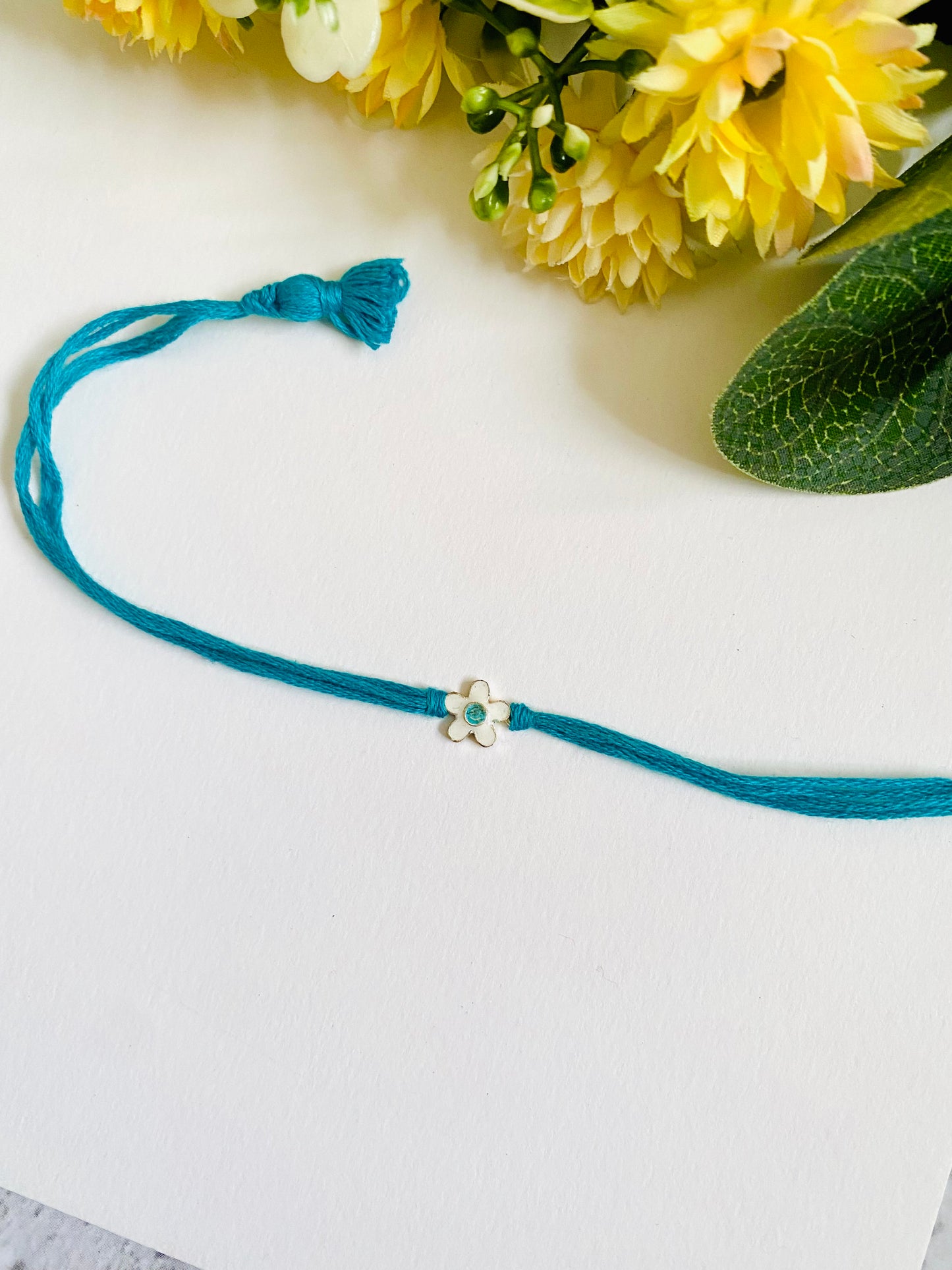 Small Flower Silver Kids Rakhi