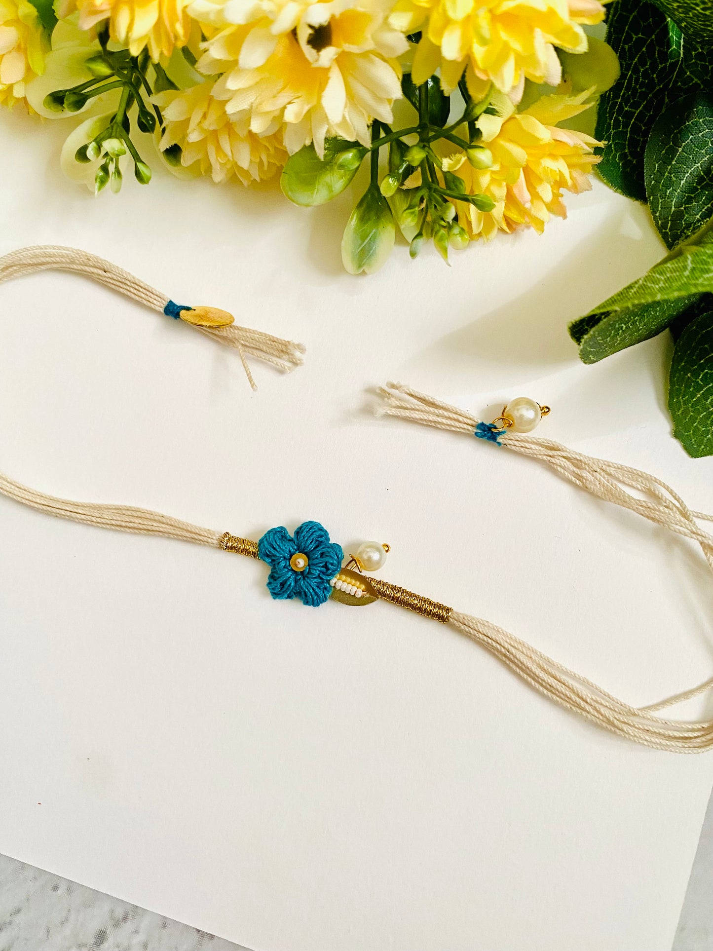 Crochet Flower Designer Bhabhi Rakhi