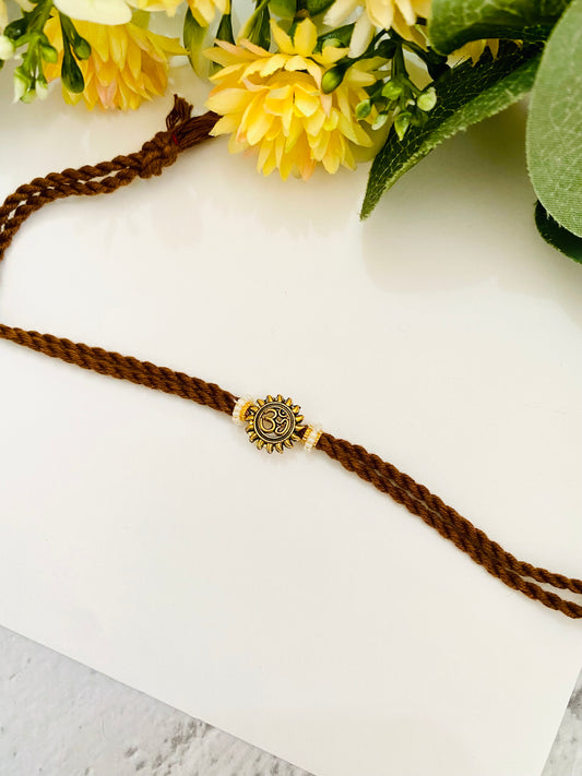 Sun om hand made bhai rakhi