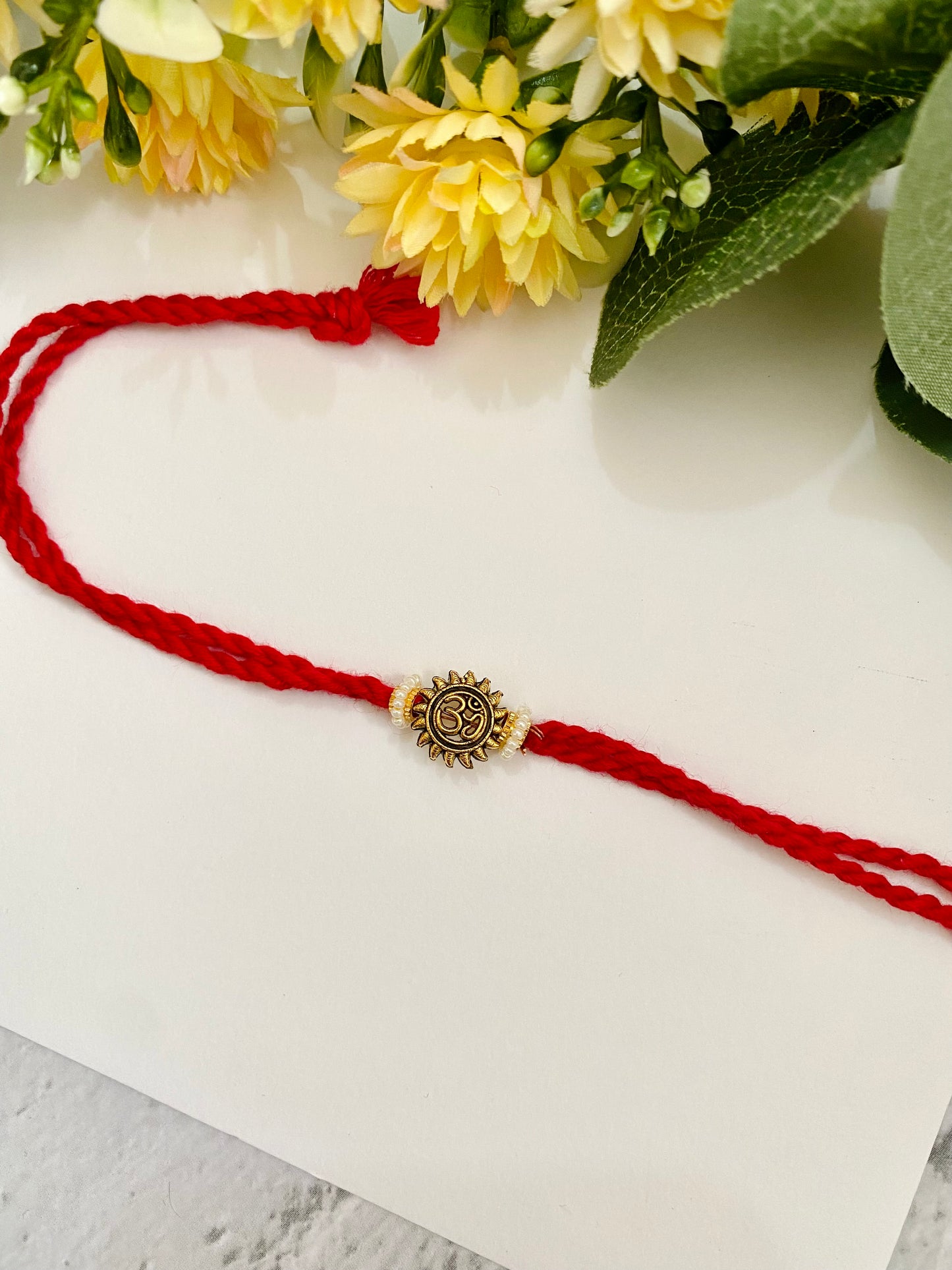 Sun om hand made bhai rakhi