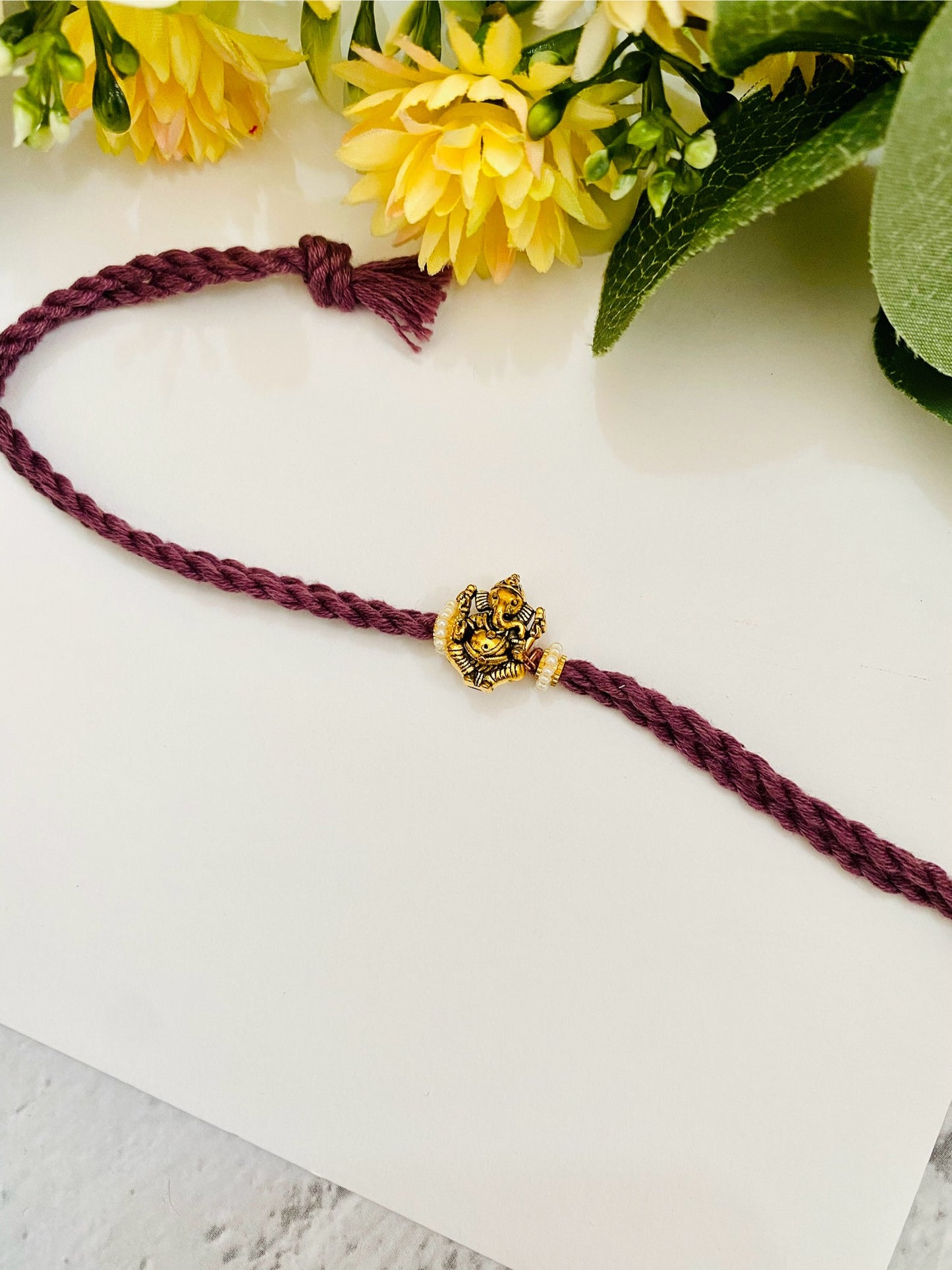 Standing Ganesha handmade bhai rakhi