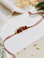 Ganesha And Flower Designer Bhai Rakhi