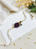 Floral Crochet Elegance Bhabhi Rakhi