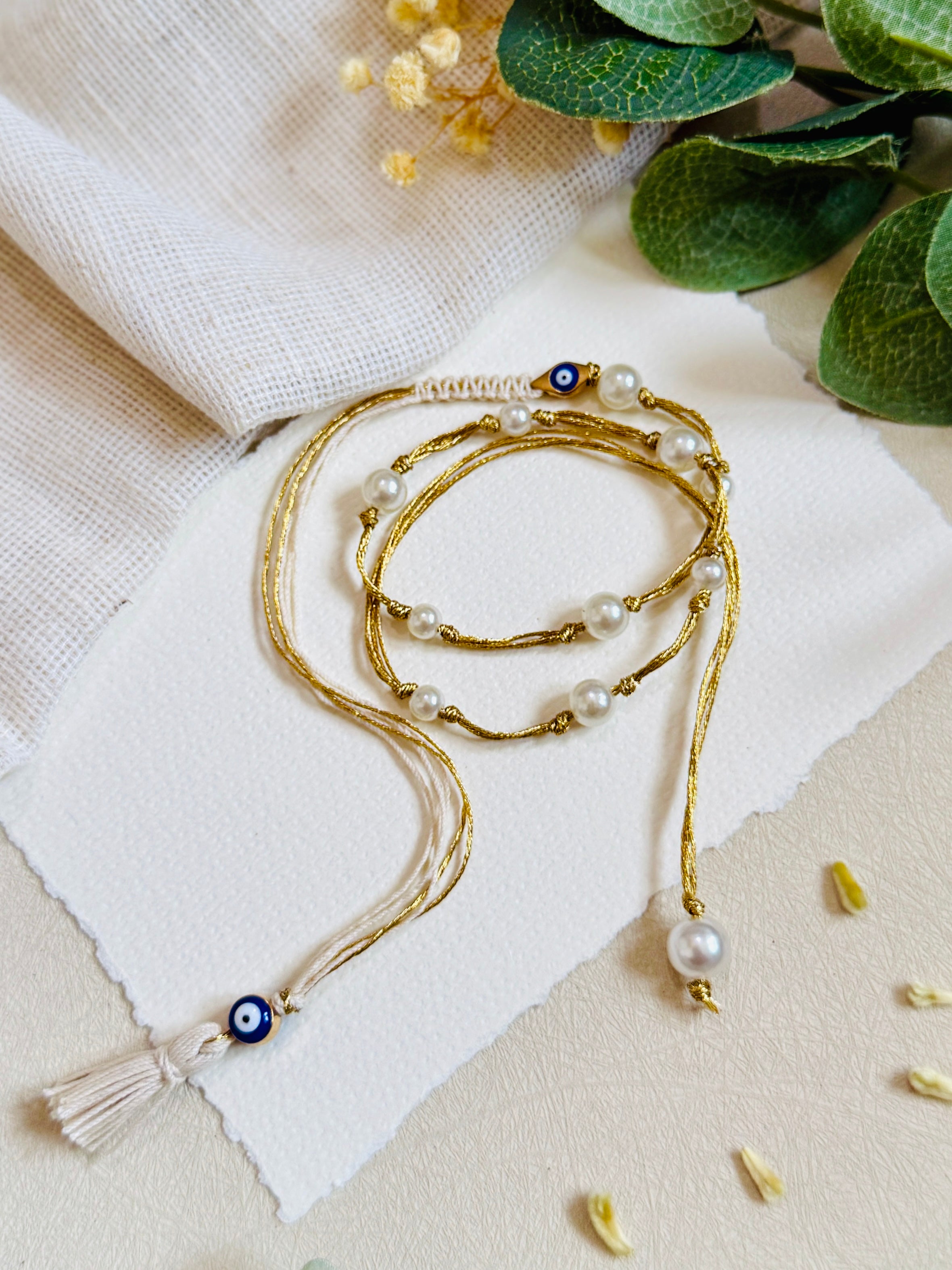 Golden Evil Eye Bhabhi Rakhi