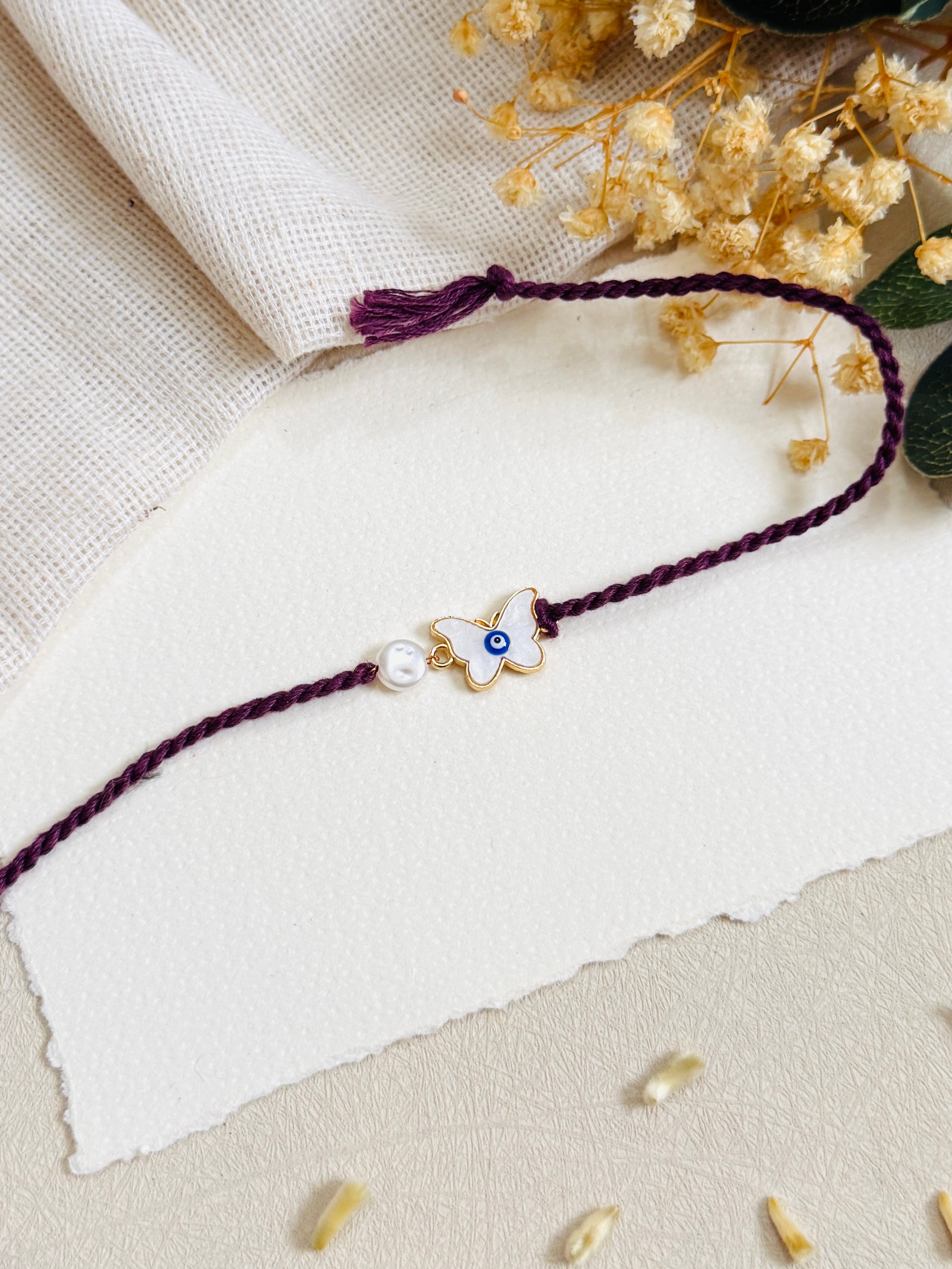 Mystic Butterfly Evil Eye Bracelet Bhabhi Rakhi