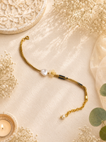Artistic Flower And Bead Bracelet Bhabhi Rakhi