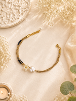 Artistic Flower And Bead Bracelet Bhabhi Rakhi