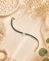Elegant Flower And Bead Bracelet Bhabhi Rakhi