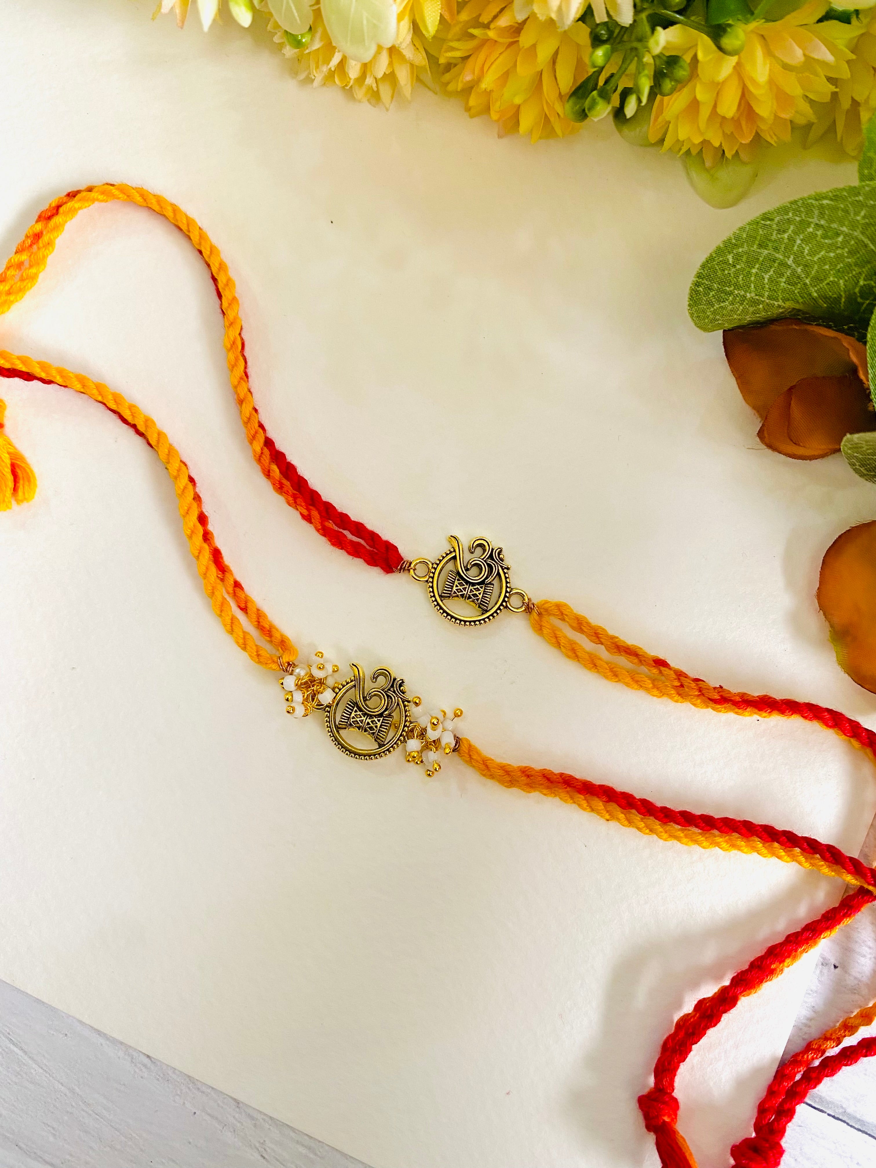 Om Damaru Bhai Bhabhi Rakhi Set