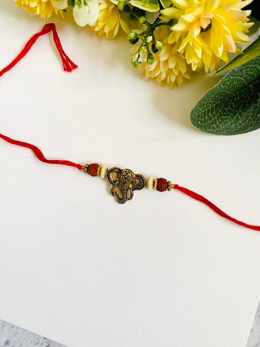 Big ganesha bead bhai rakhi