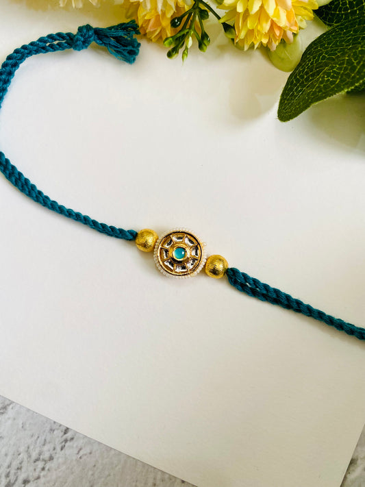 Big circle Meena Kundan Bhai Rakhi