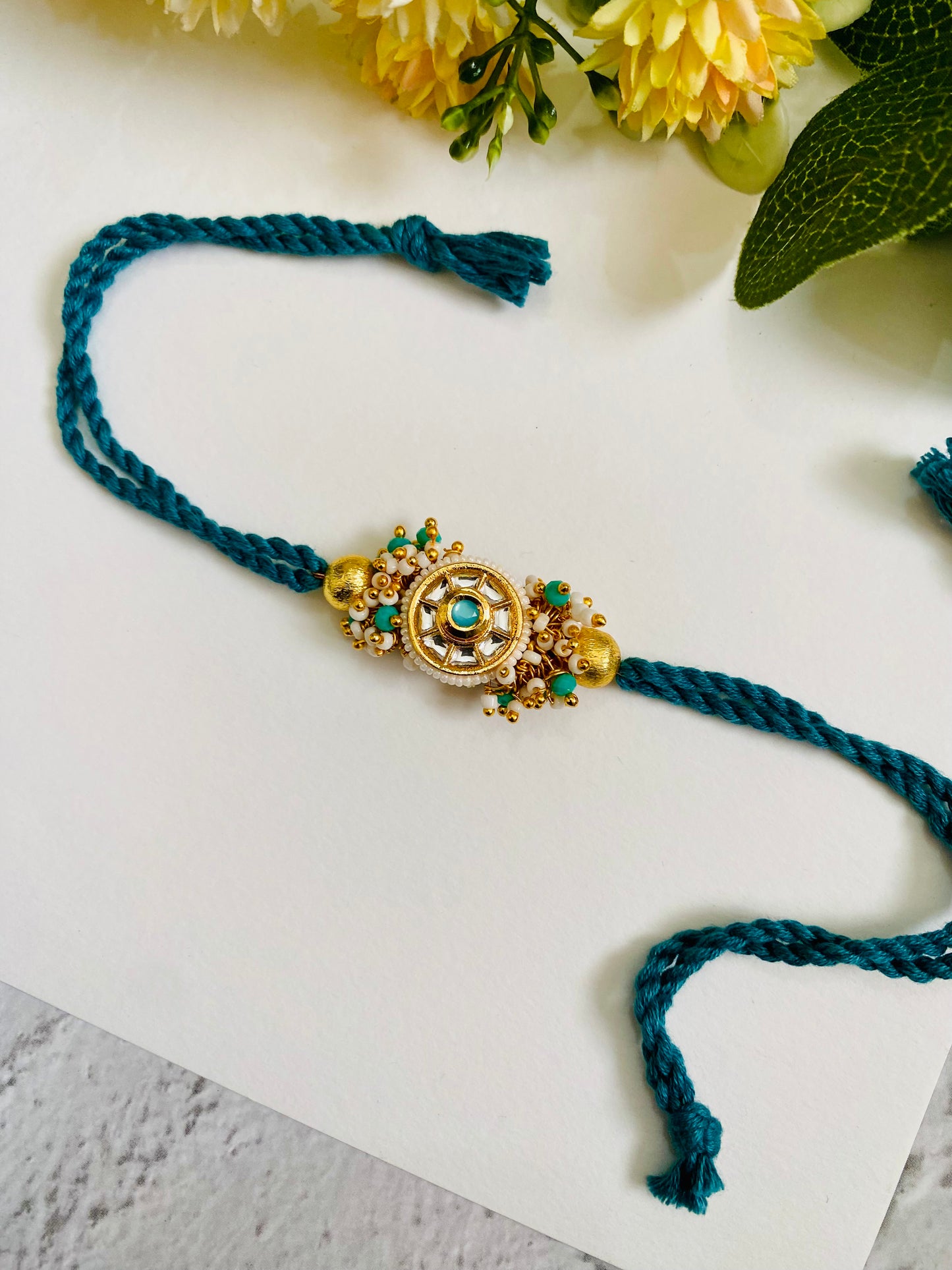 Big circle Meena Kundan Bhabhi Rakhi