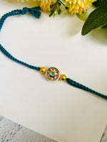 Big circle Meena Kundan Bhai Rakhi