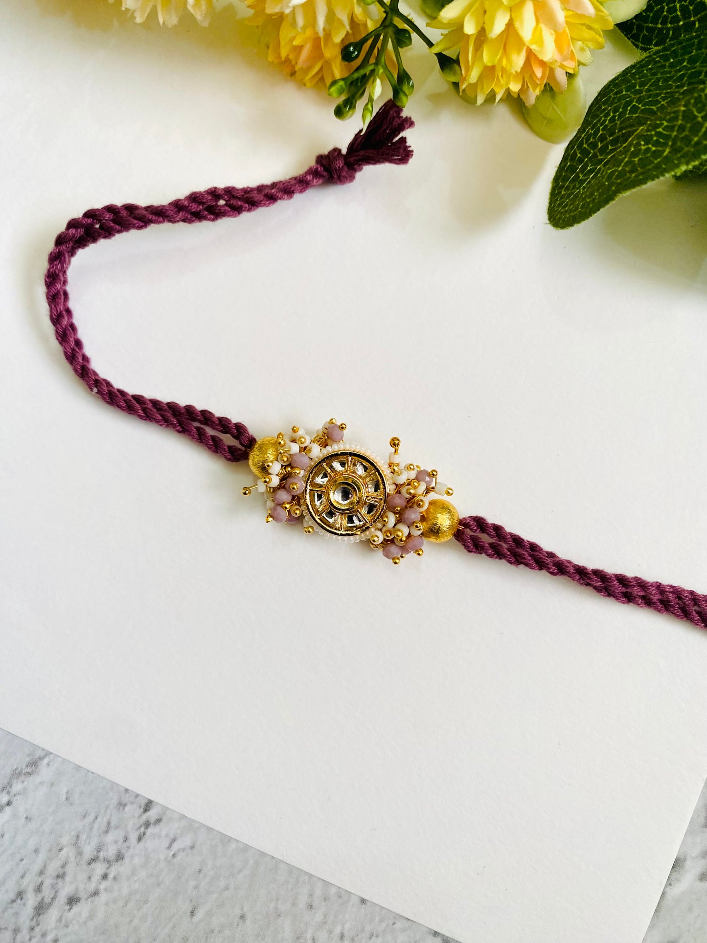 Big circle Meena Kundan Bhabhi Rakhi