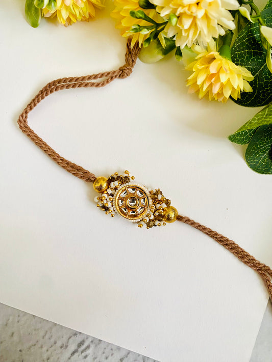 Big circle Meena Kundan Bhabhi Rakhi