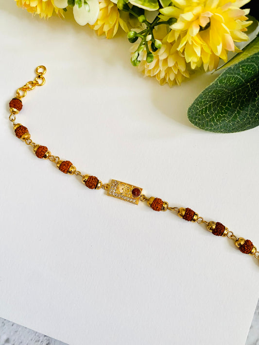 Om rudraksh non tarnish bhai rakhi