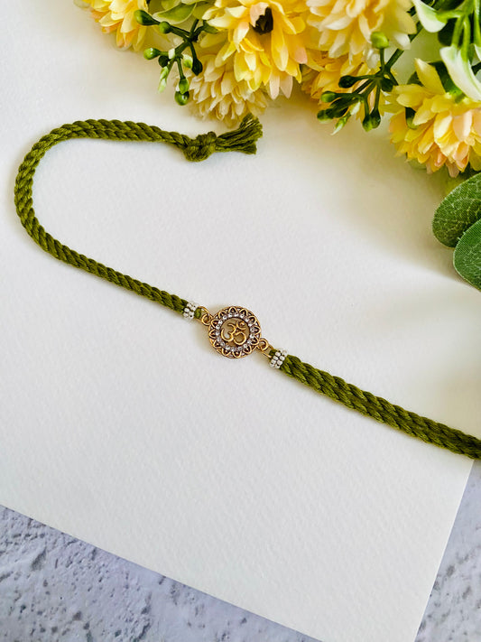 Om Flower twist bhai rakhi