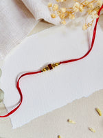 Rudraksha Center Golden Bead Bhai Rakhi