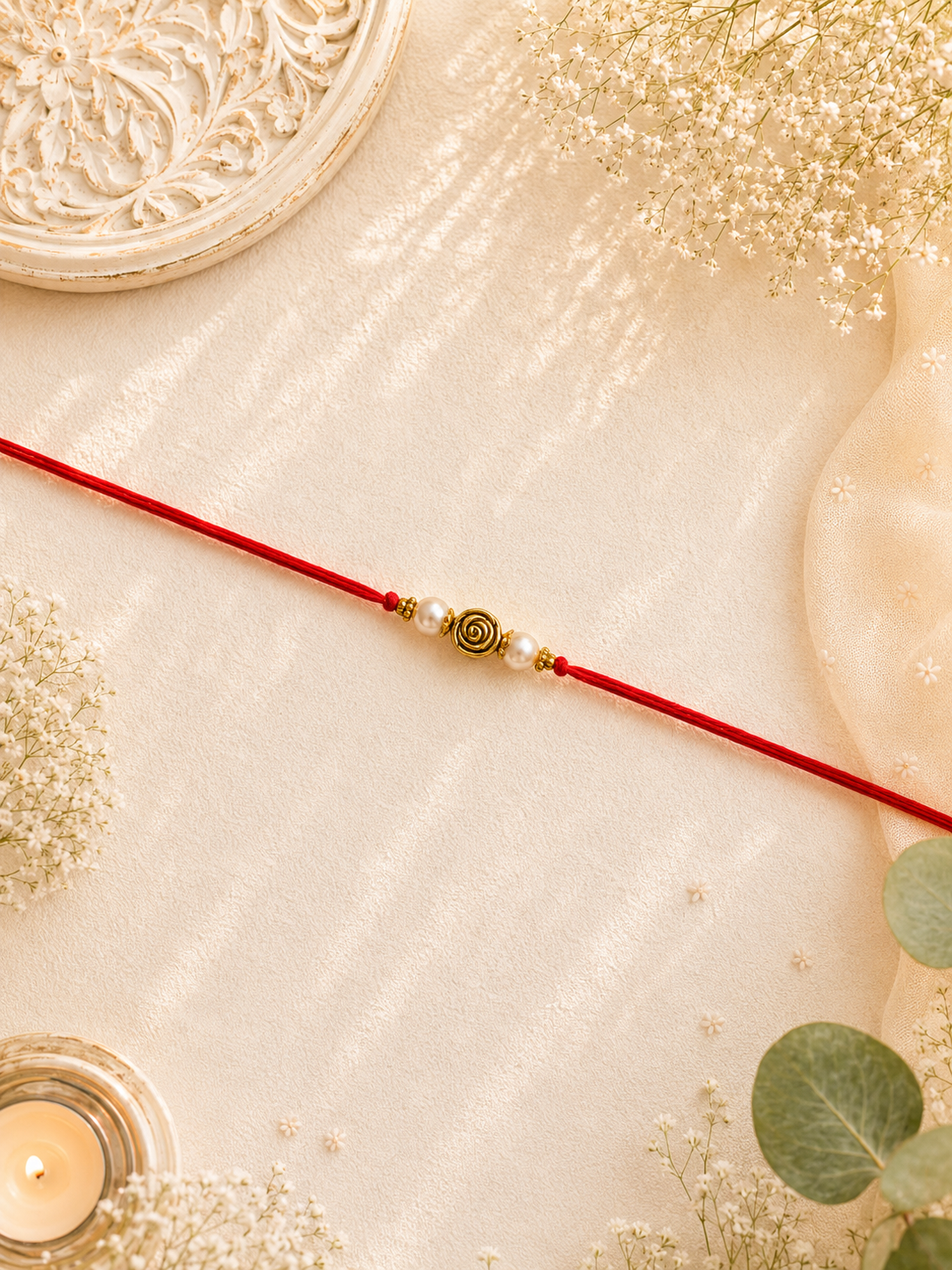 Rose Bead Bhai Rakhi
