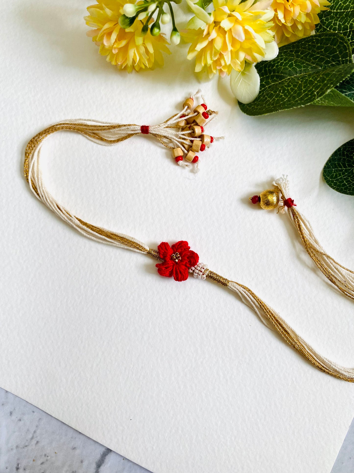 Flower Crochet Bhabhi  Rakhi