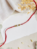 White Bead Bhai Rakhi