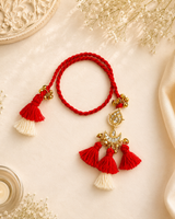 Royal Chandbali Kundan Lumba Bhabhi Rakhi