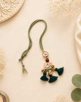 Ethnic Lotus Kundan Lumba Bhabhi Rakhi