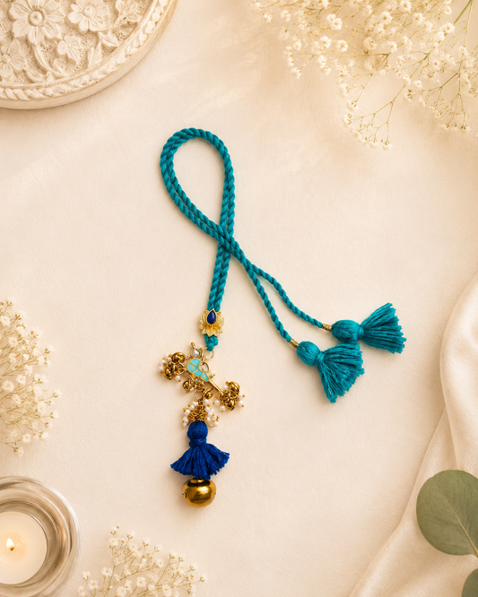 Elegant Parrot Kundan Lumba Bhabhi Rakhi