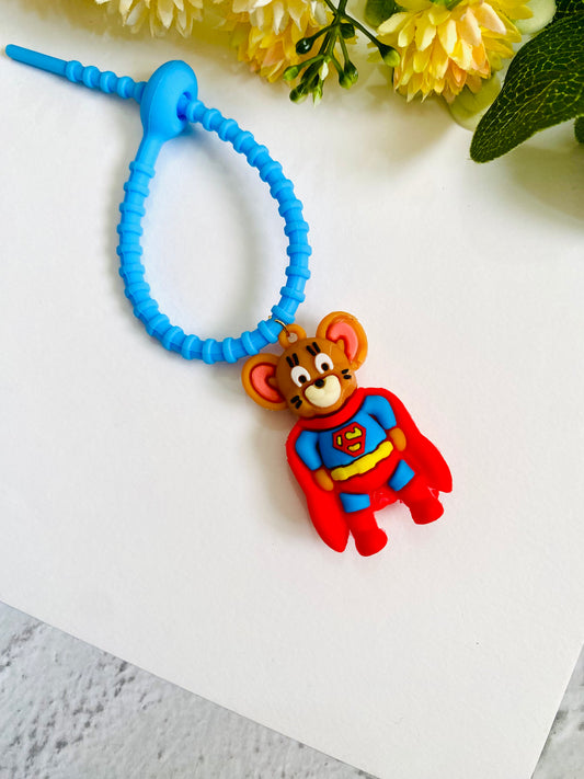 Jerry super man rubber belt kids rakhi