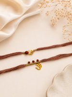 Sacred Om Bhai Bhabhi Rakhi Set