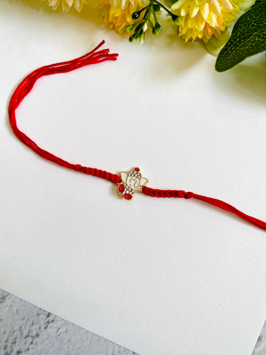 Ganesha diamond Kids Rakhi