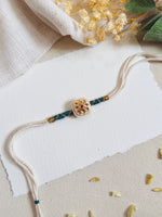 White Square Meena Kundan Bhabhi Rakhi