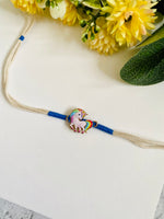 Standing unicorn white dori Kids Rakhi