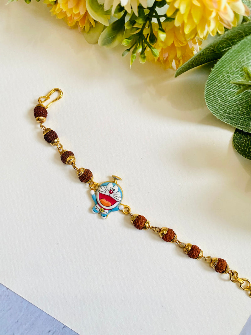 Doremon Rudraksha Bracelet  Kids Rakhi