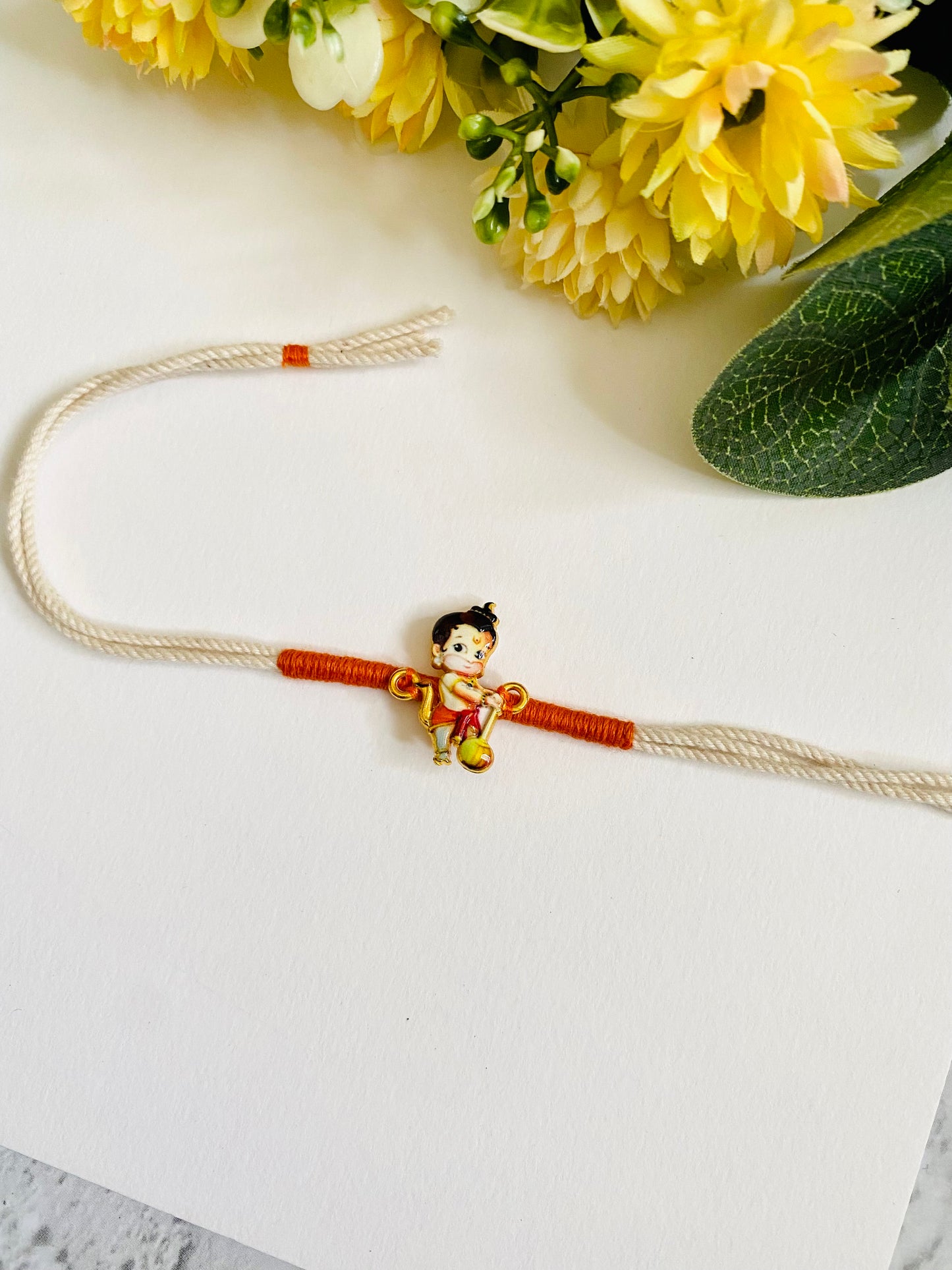 Baal Hanuman white dori Kids Rakhi