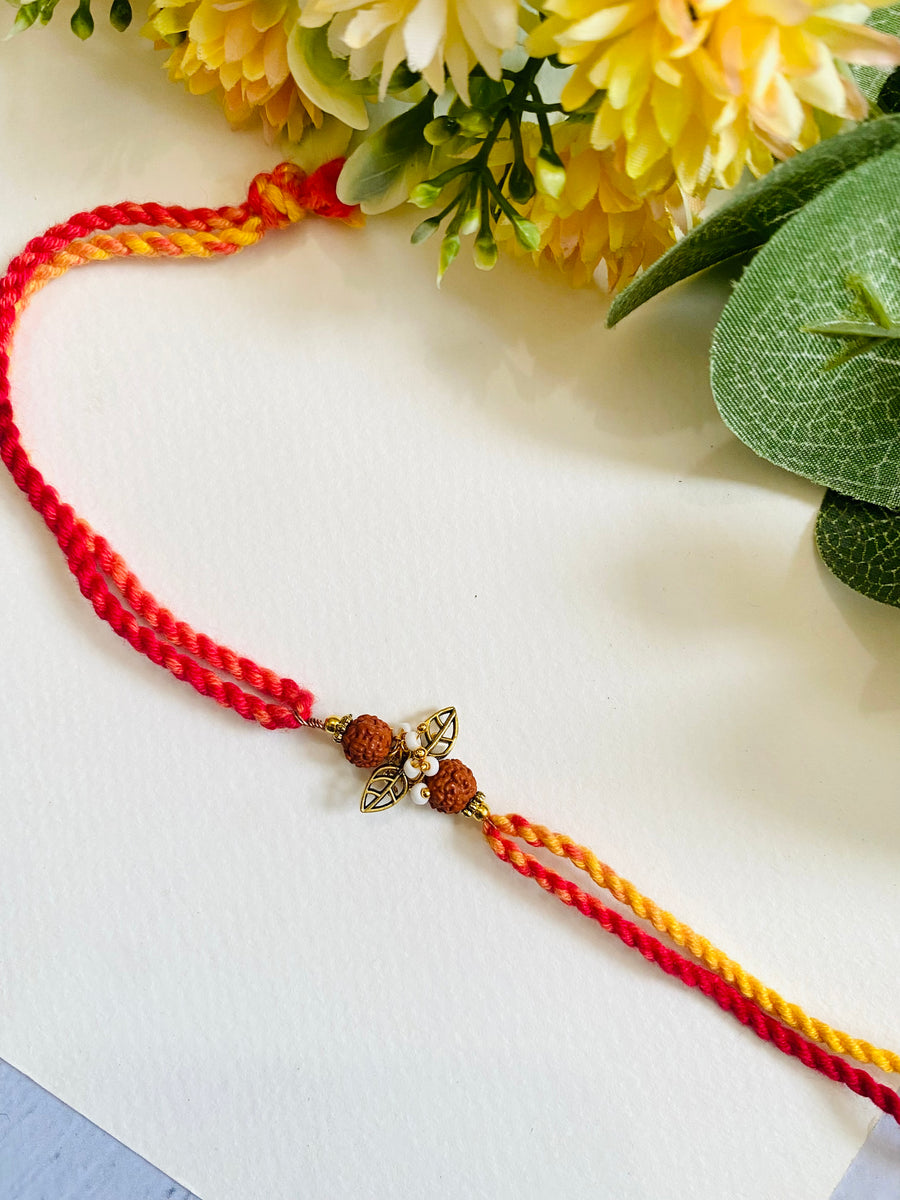 Two Rudraksha Damaru Bhabhi Rakhi