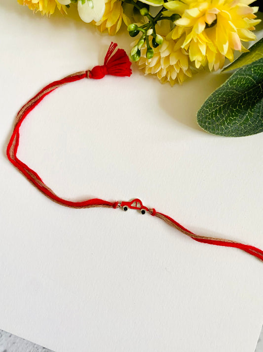 Small Car Silver Kids Rakhi