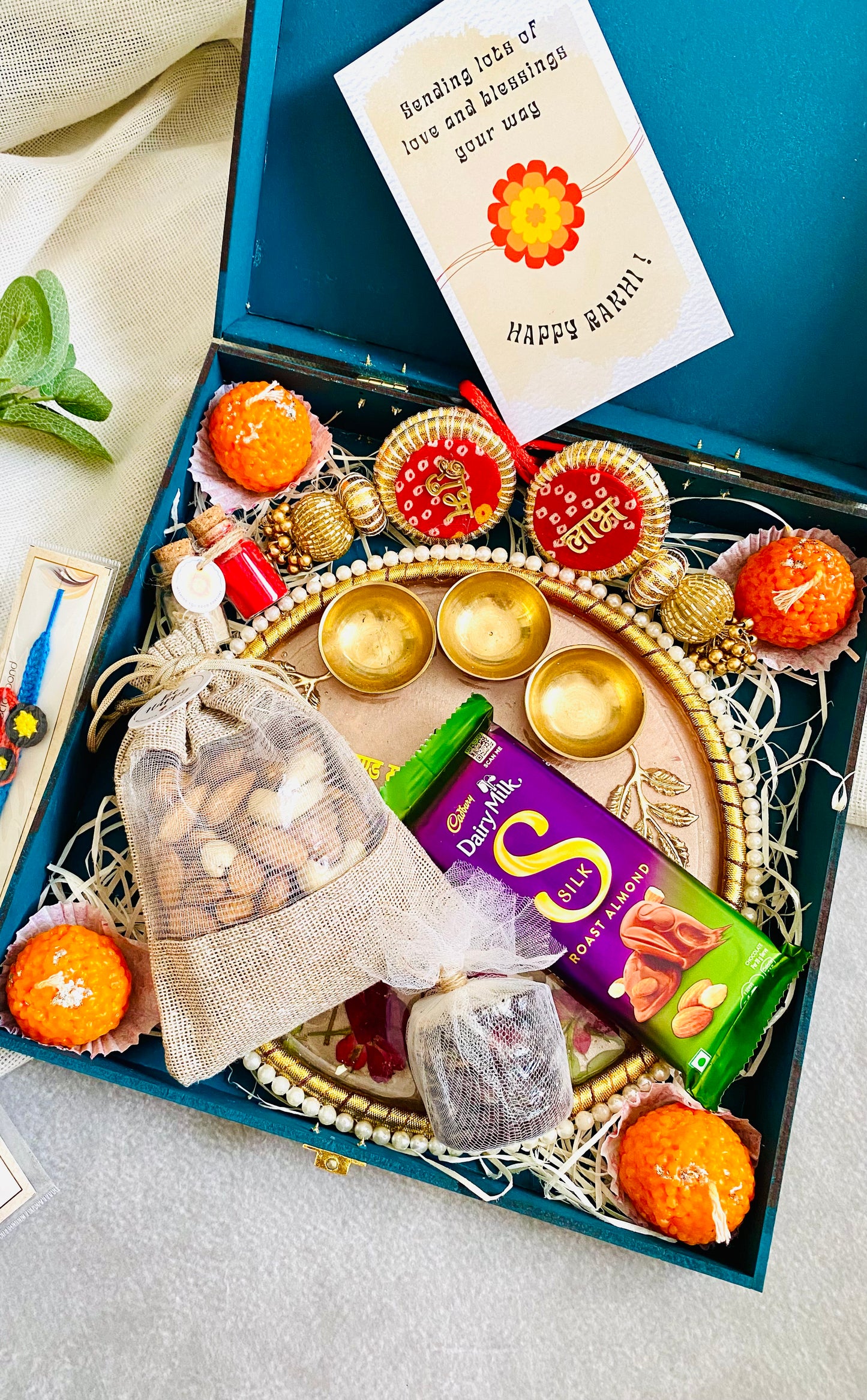 Big Rakhi Hamper With Pooja Thali