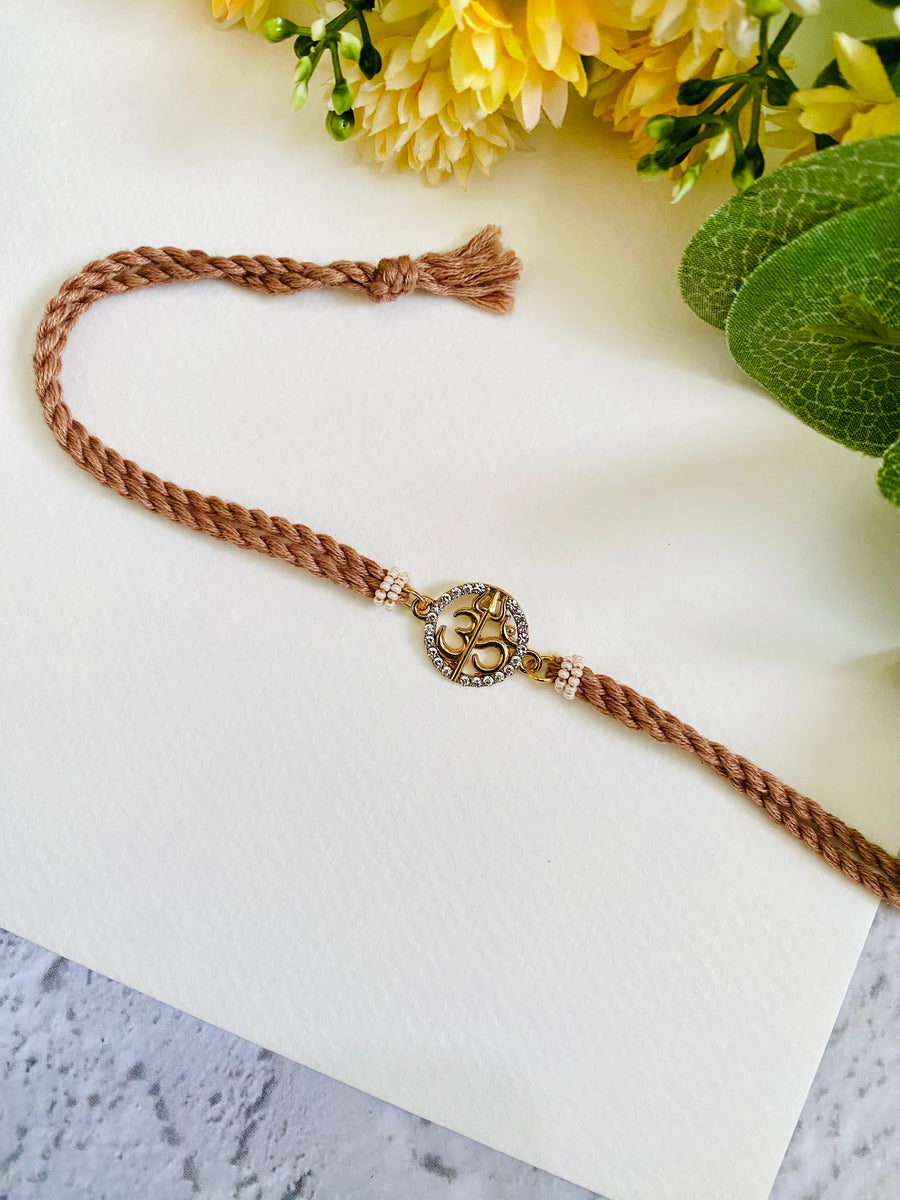Om Trishul Diamond twist bhai rakhi