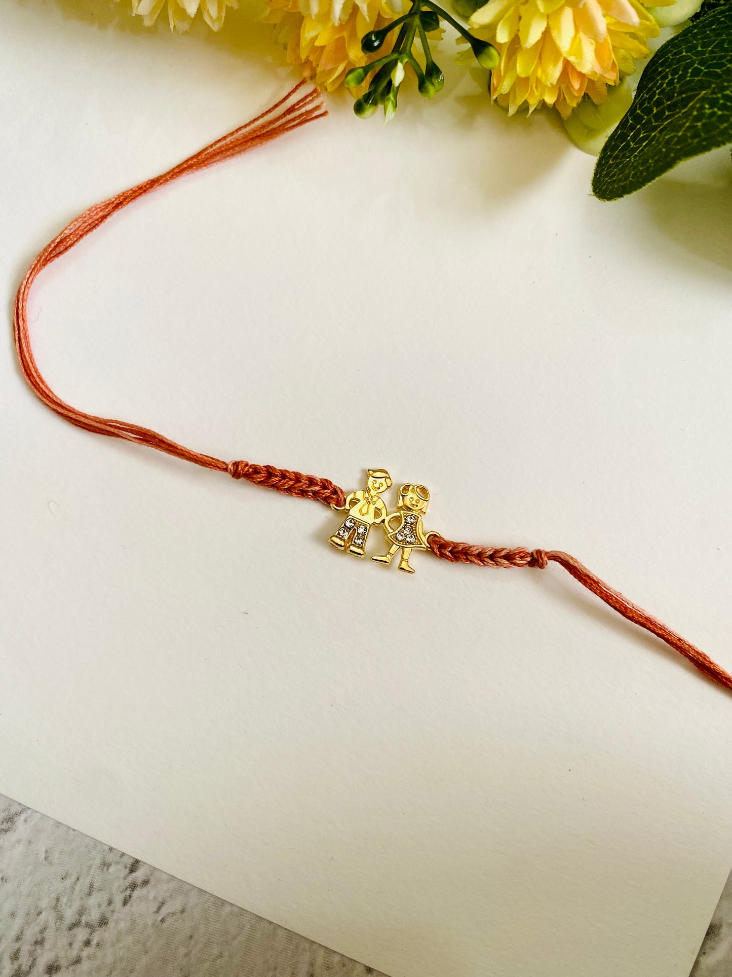 Golden Brother sister Kids Rakhi