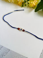 Flat Evil Eye rudraksha Bhai Rakhi