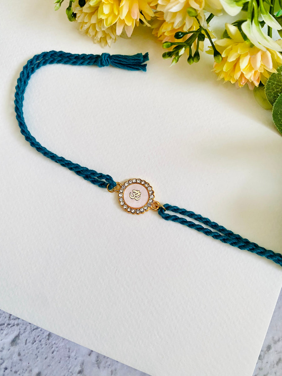Om White Bhai Rakhi
