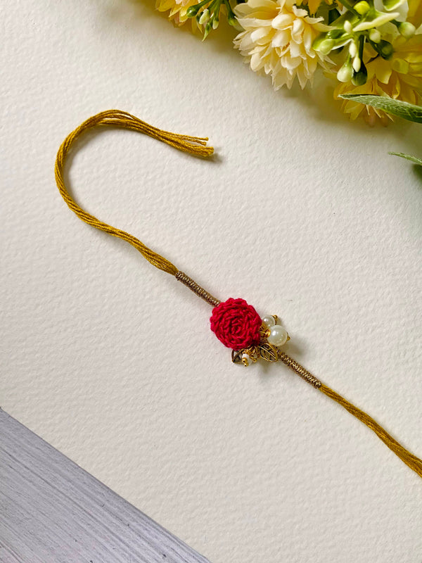 Crochet one Rose Rakhi