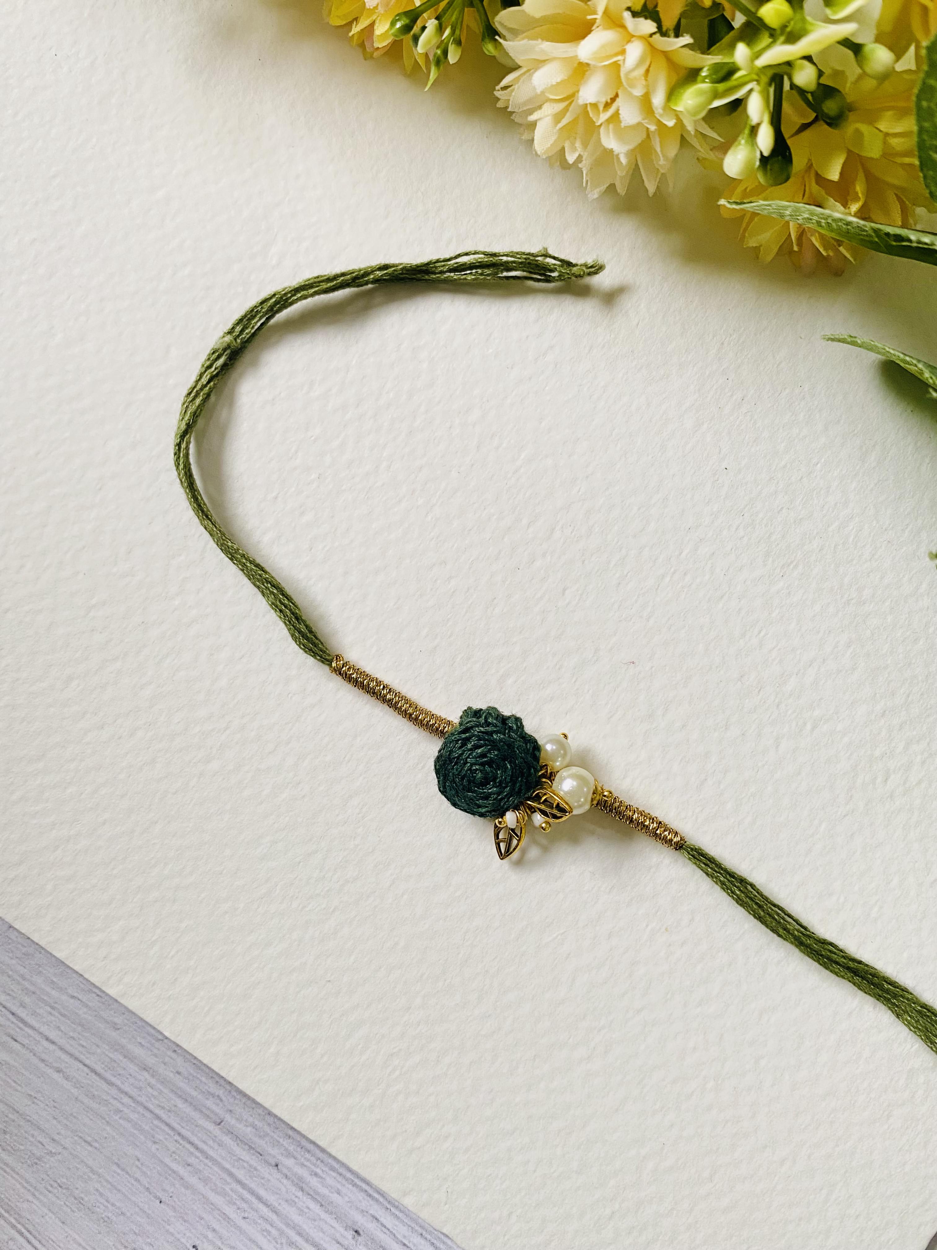 Crochet one Rose Rakhi