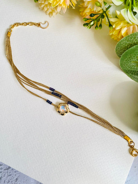 Star And Moon Charm Bracelet Bhabhi Rakhi