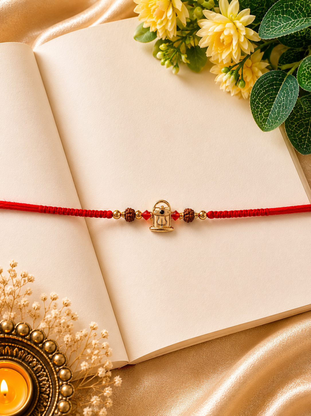 Shivaling Diamond Anti-Tarnish Bhai Rakhi