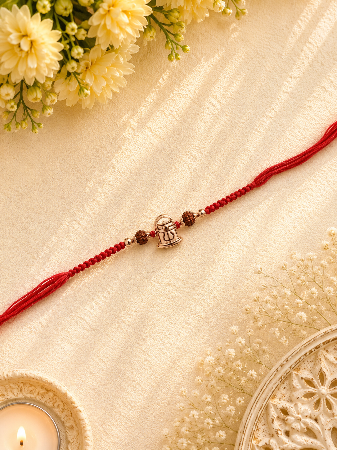 Shivaling Diamond Anti-Tarnish Bhai Rakhi